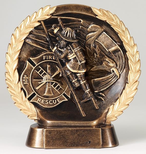 Etch Workz Customize Fireman Hero Sculpture Trophy - American Tribute Award