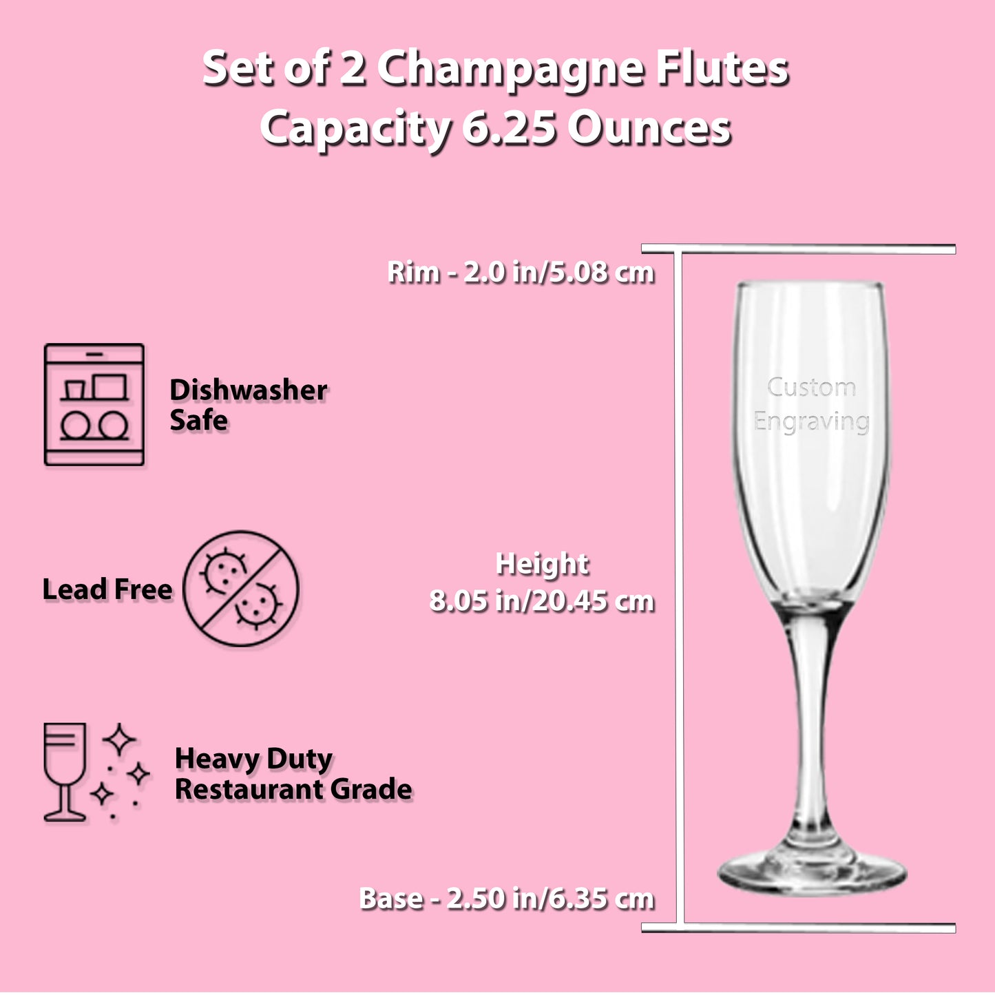 Etch Workz Custom Engraved Quinceanera Champagne Flutes, Mask Design | Set of 2