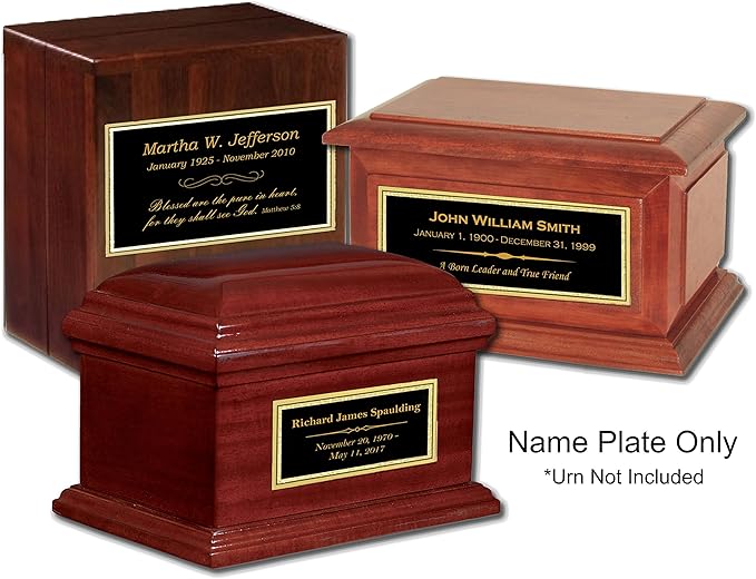 Etch Workz Custom Engraved Brass Name Plate | Urn, Trophy Plate (2.5" x 4.25")