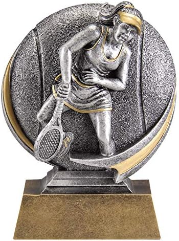 Etch Workz Custom Engraved 5-Inches Tall Tennis Trophy for Female Players