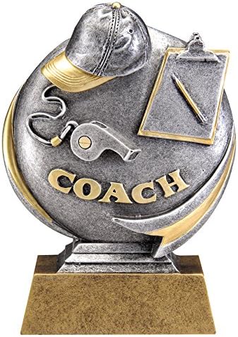 Etch Workz Gold-Silver Coaches trophy - 5-Inches Custom Engraved Coach Award
