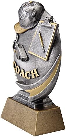 Etch Workz Gold-Silver Coaches trophy - 5-Inches Custom Engraved Coach Award