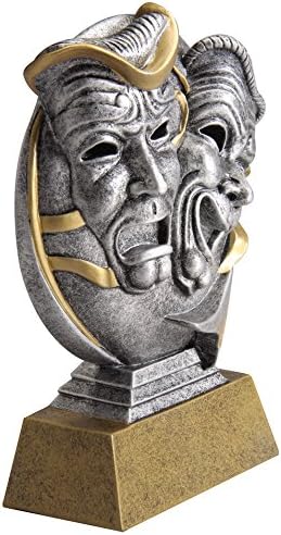 Etch Workz Customizable 3D Drama Trophy, 5-Inches Award for Actor or Actress