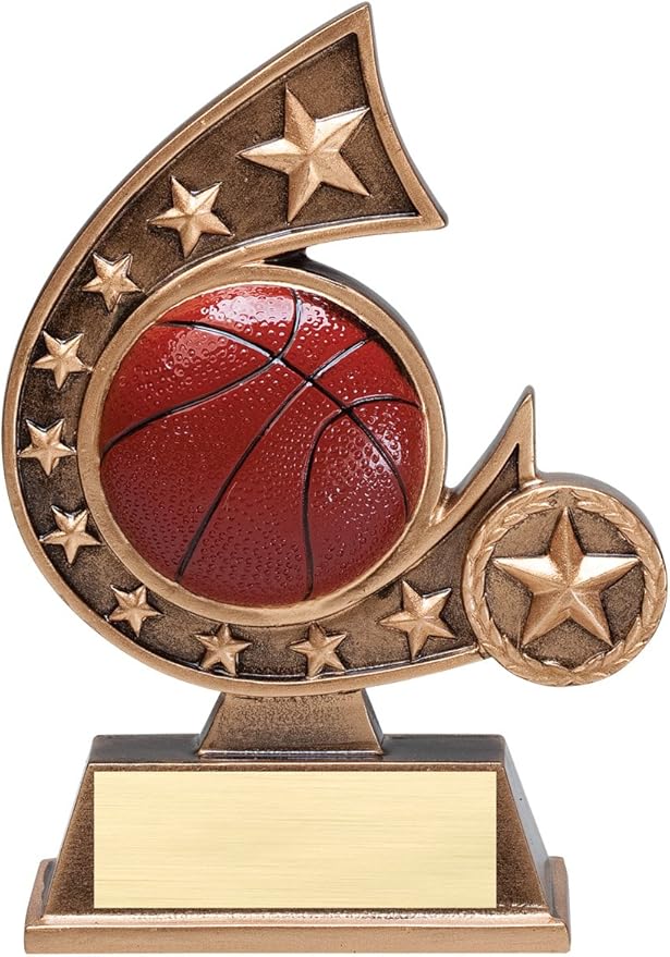 Etch Workz Mini Basketball Trophy | 5-3/4-Inches Custom Engraved Awards