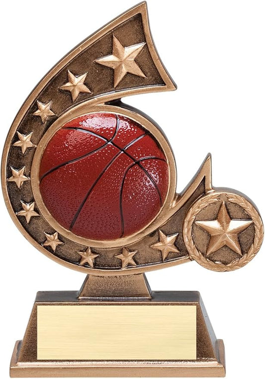 Etch Workz Mini Basketball Trophy | 5-3/4-Inches Custom Engraved Awards