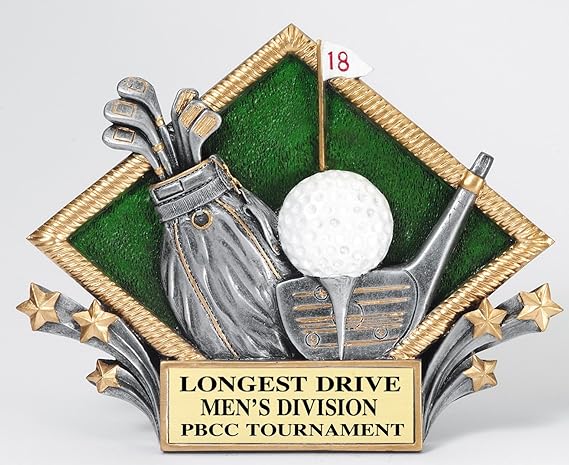 Etch Workz Custom Engraved Heavy Resin Casting Golf Trophy for Men's Golf Event