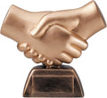 Etch Workz Personalized Handshake Trophy | 6-Inches Bronze Finish Resin Award