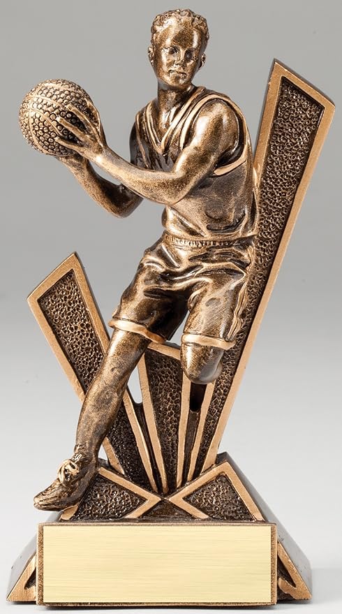 Etch Workz Custom Engraved Basketball Trophy | 6.5-Inches Resin Award for Male