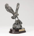 Etch Workz Majestic American Eagle Trophy | 7" Tall Silver Finished Resin Award