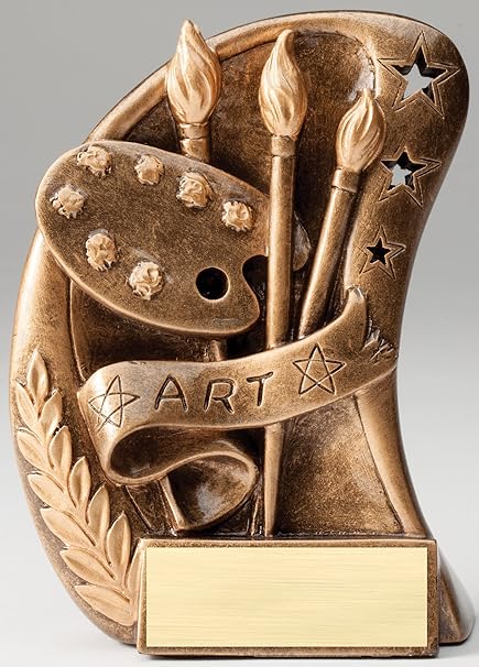 Etch Workz Customize Heavy Resin Casting Award - Curve RF2800 Series Resin Art Trophy - 3D Action - Engraved & Personalized Free