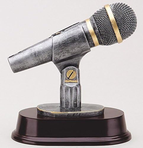 Etch Workz Resin Microphone Trophy | Award for Speaker, Promoter, DJ, or Singer