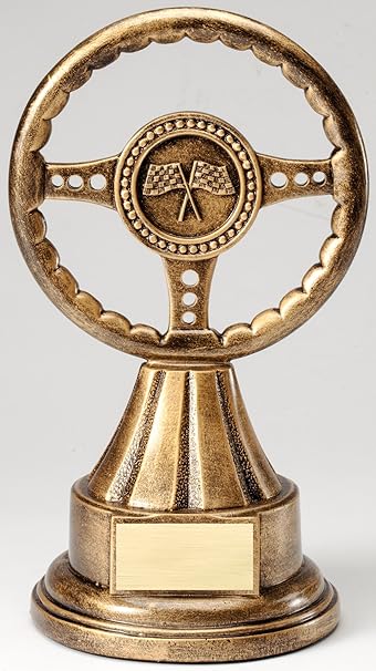 Etch Workz Customize Steering Wheel Trophy- 10" Auto Car Show or Racing Award