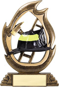 Etch Workz Customize Firefighter Sculpture Trophy | 3D Flame Fireman Award
