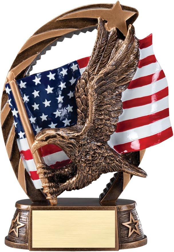 Etch Workz Customize American Eagle in Flight Trophy | 7.5" Running Star Award