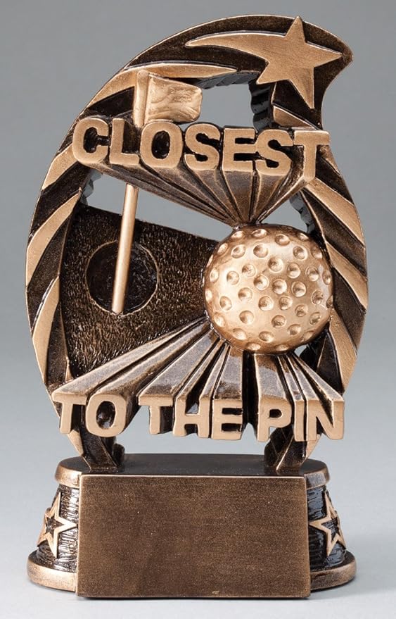 Etch Workz Customized Golf Trophy | Running Star Resin Closest to The Pin Award