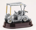 Etch Workz Golf Cart Award | Silver and Gold Finish Golf Buggy Trolley Trophy