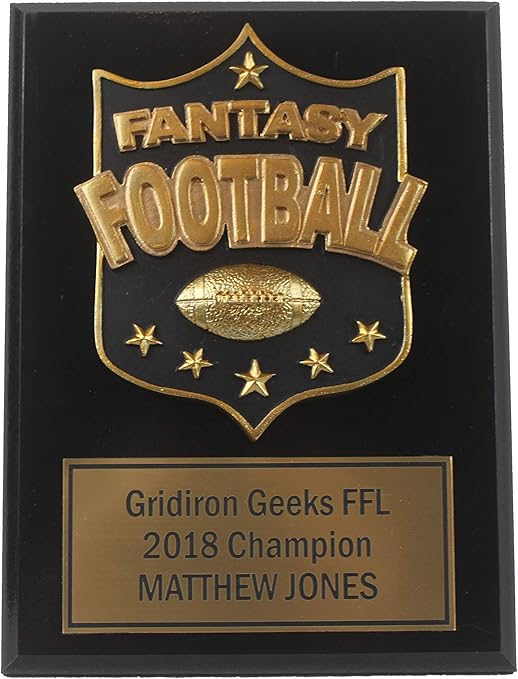 Etch Workz ‎Fantasy Football Plaque | Custom Engraved Football Emblem (6"x8")