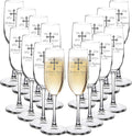 Etch Workz Customizable Quinceanera Champagne Flutes | Cross Design- Set of 16