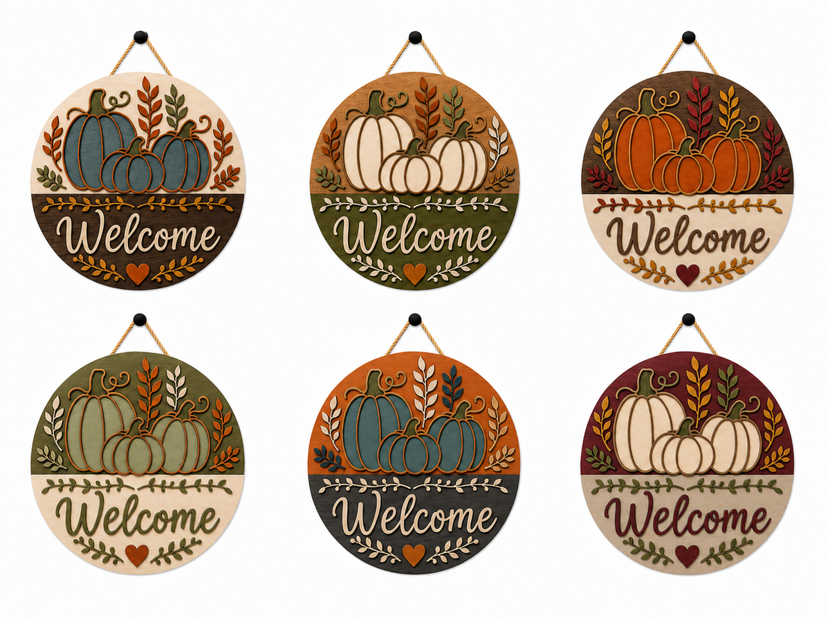 Welcome Autumn Door Hanger DHFL005