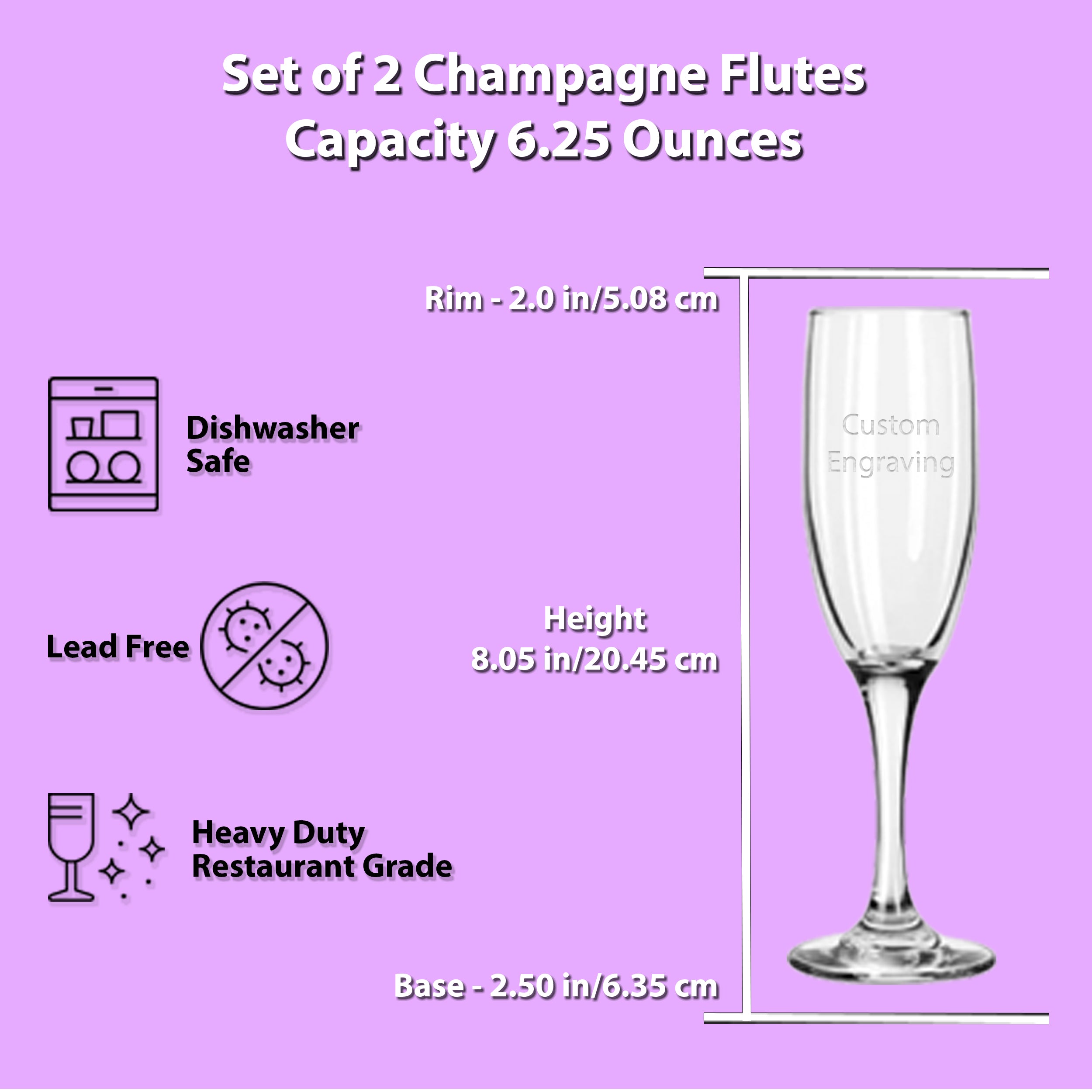 Custom Engraved Sweet 16 Champagne Flutes | Fairy Design | Choose Set of 2