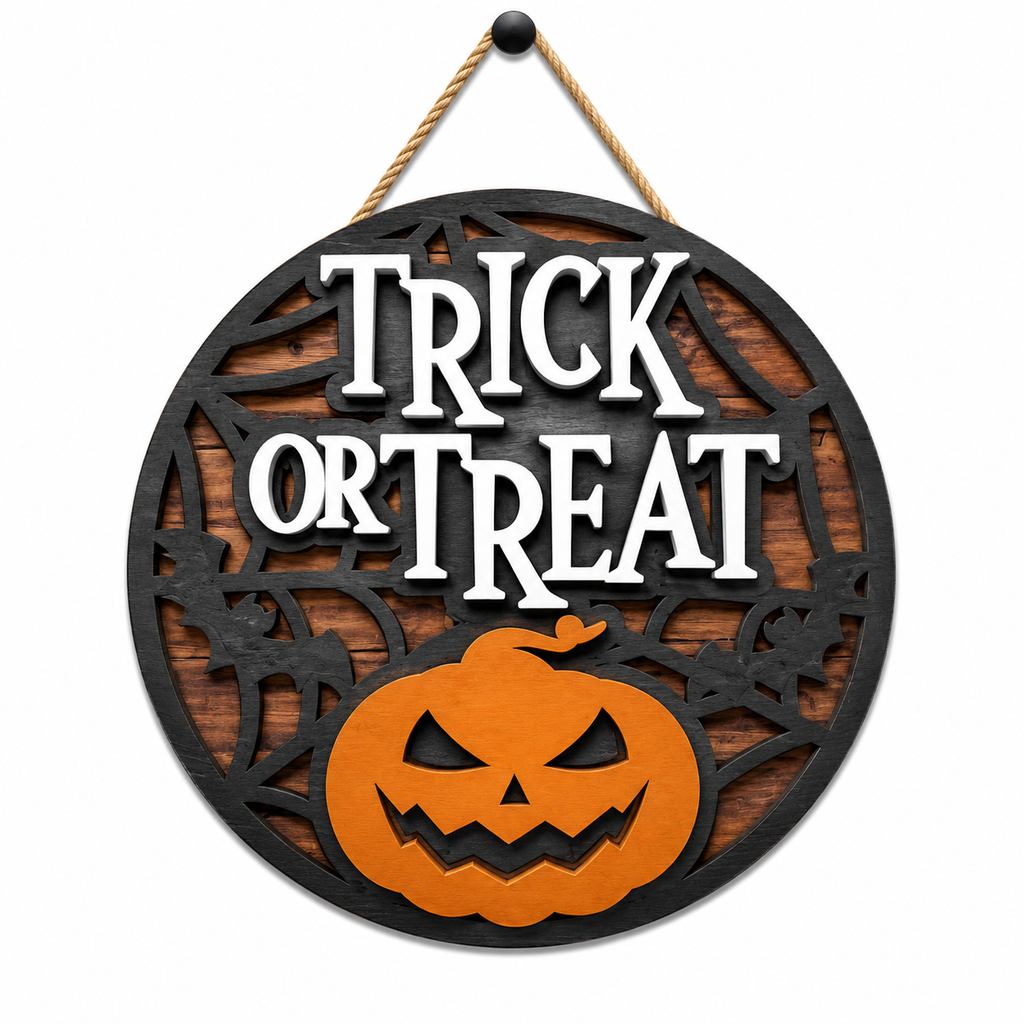 Trick or Treat Door Hanger DHHW003