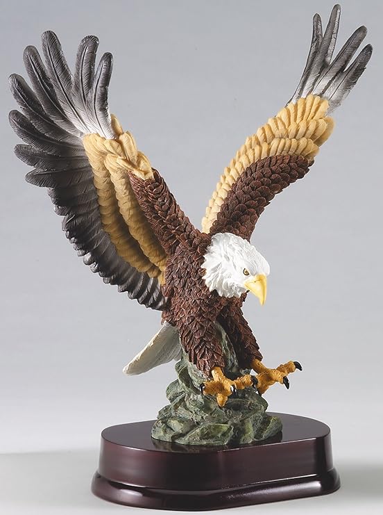 Etch Workz Custom Engraved American Eagle Resin Trophy with Golden Nameplate