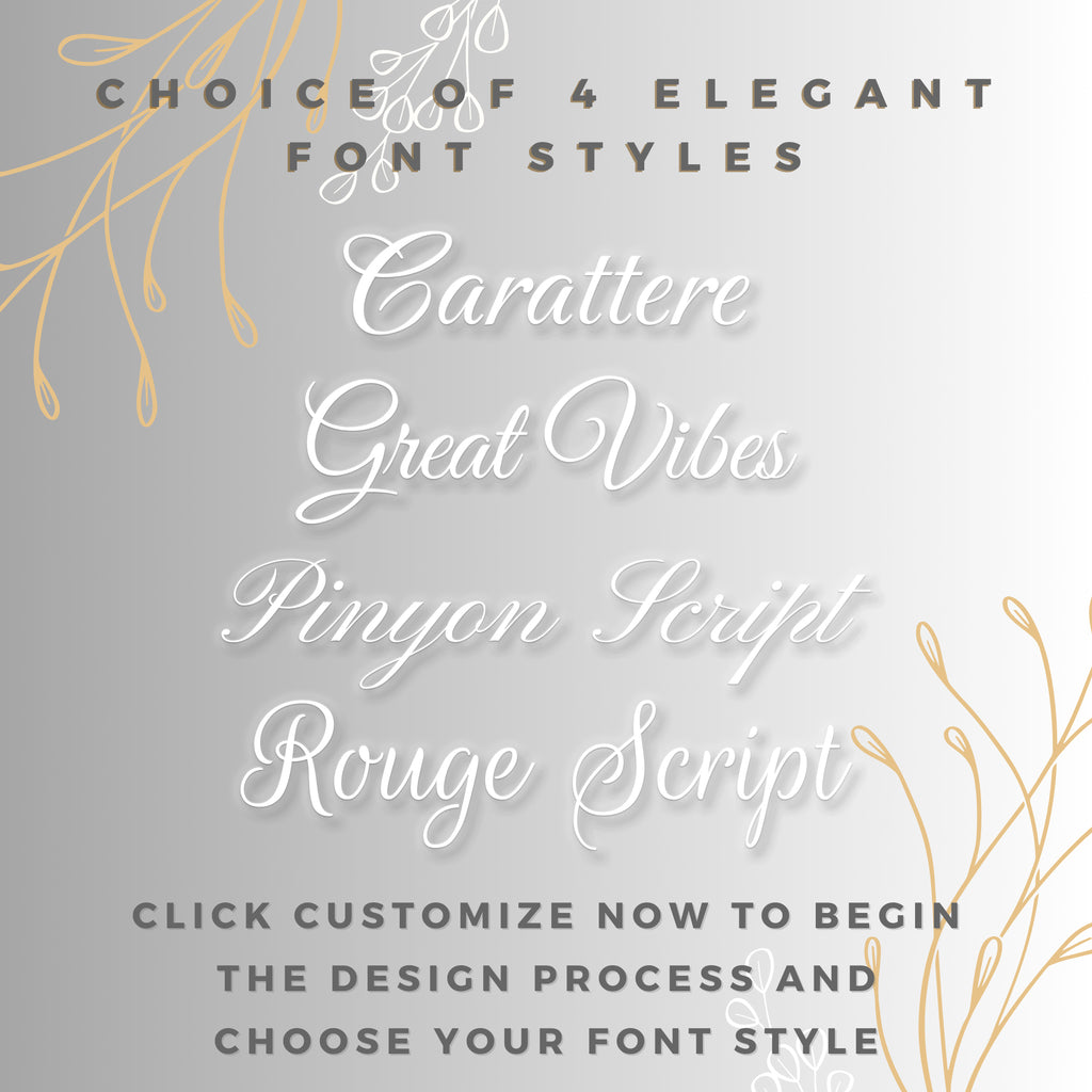 Etch Workz Custom Engraved Champagne Flutes | Monogram Design | Set of