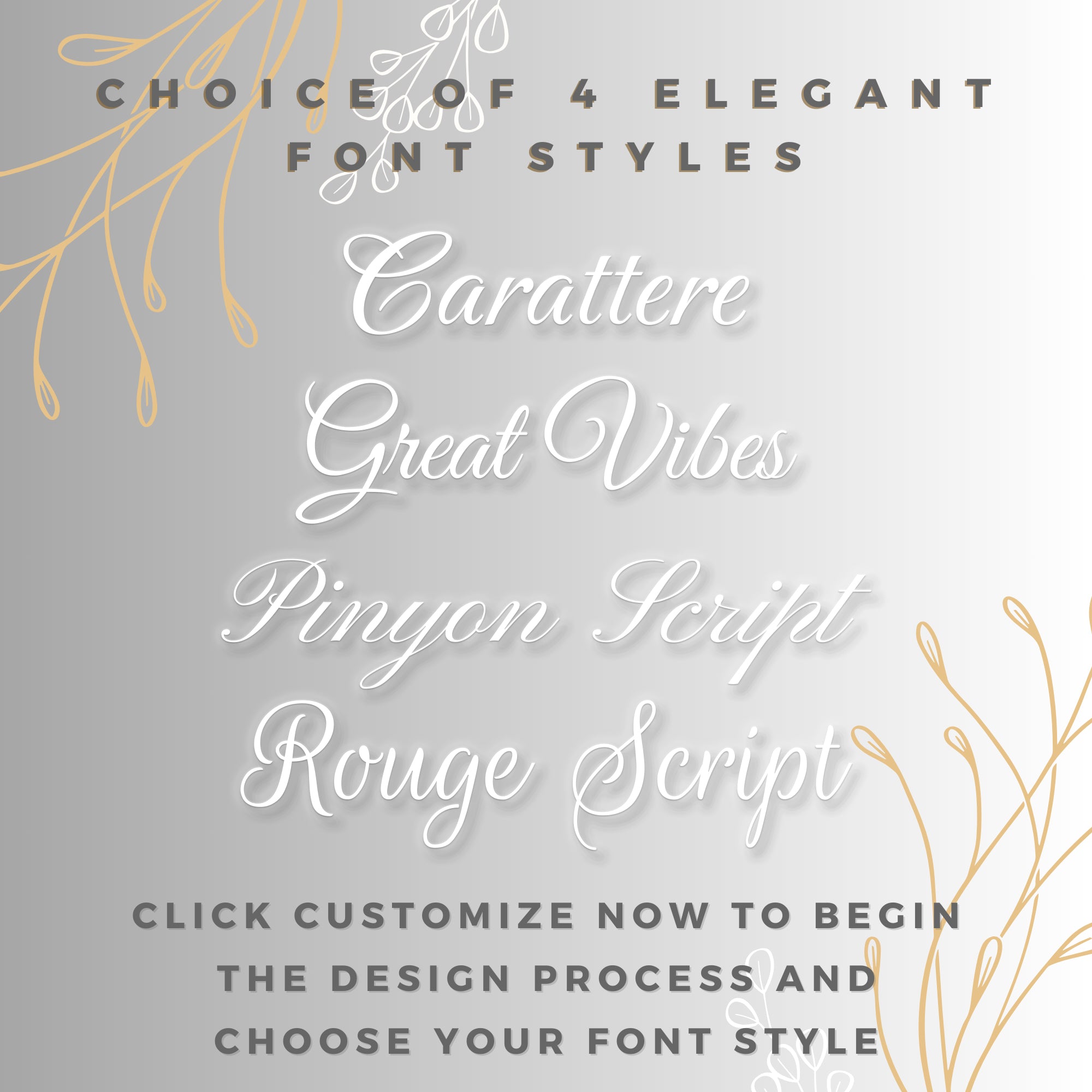 Etch Workz Custom Engraved Champagne Flutes | Monogram Design | Set of