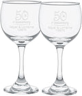 Etch Workz Custom Engraved Anniversary Wine Glasses - Set of 2 (Red Wine)