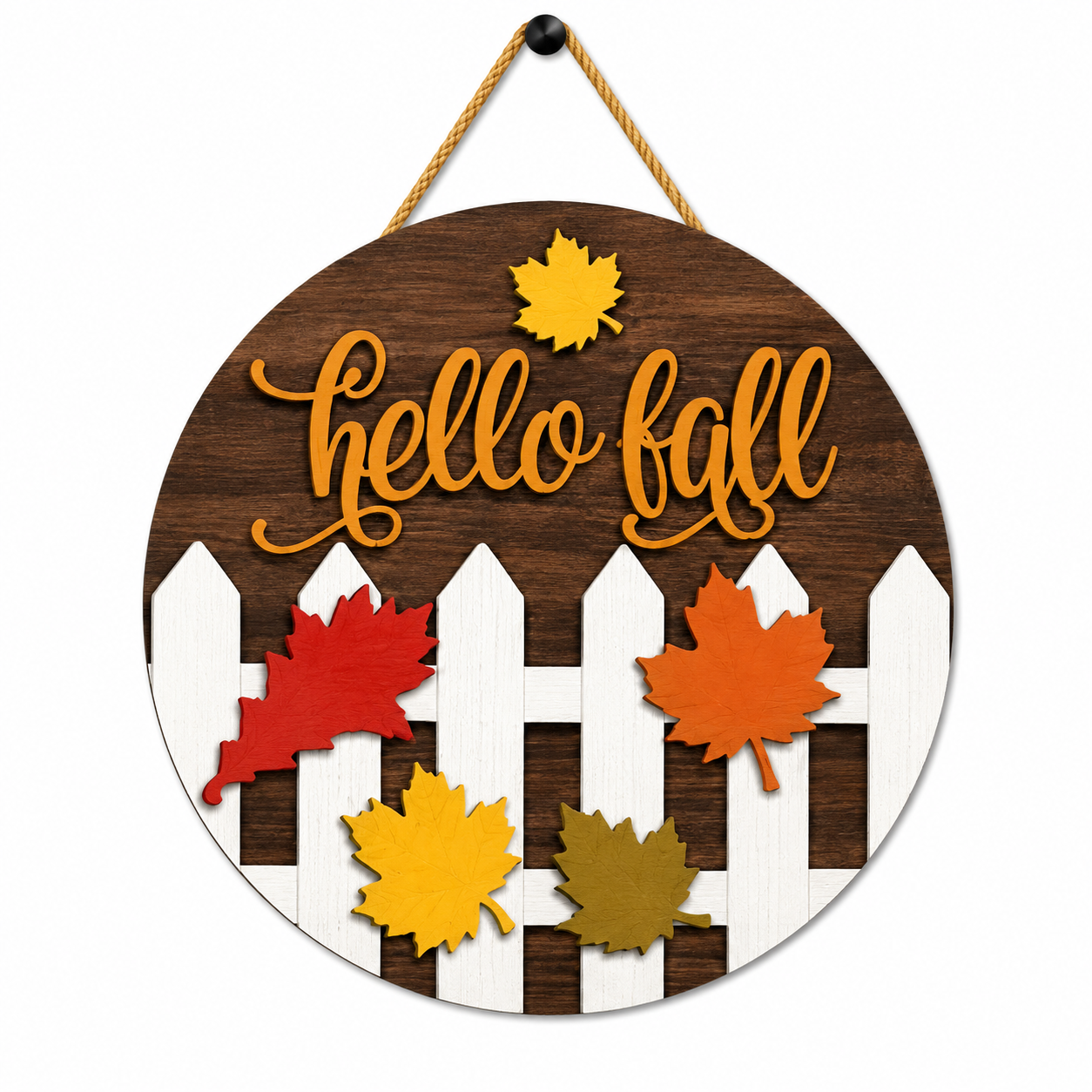 hello fall door hanger, 18 inch round, diy sign party, san antonio tx