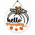 Hello Pumpkin Door Hanger, Fall Home Decor, DIY Sign Party, San Antonio TX