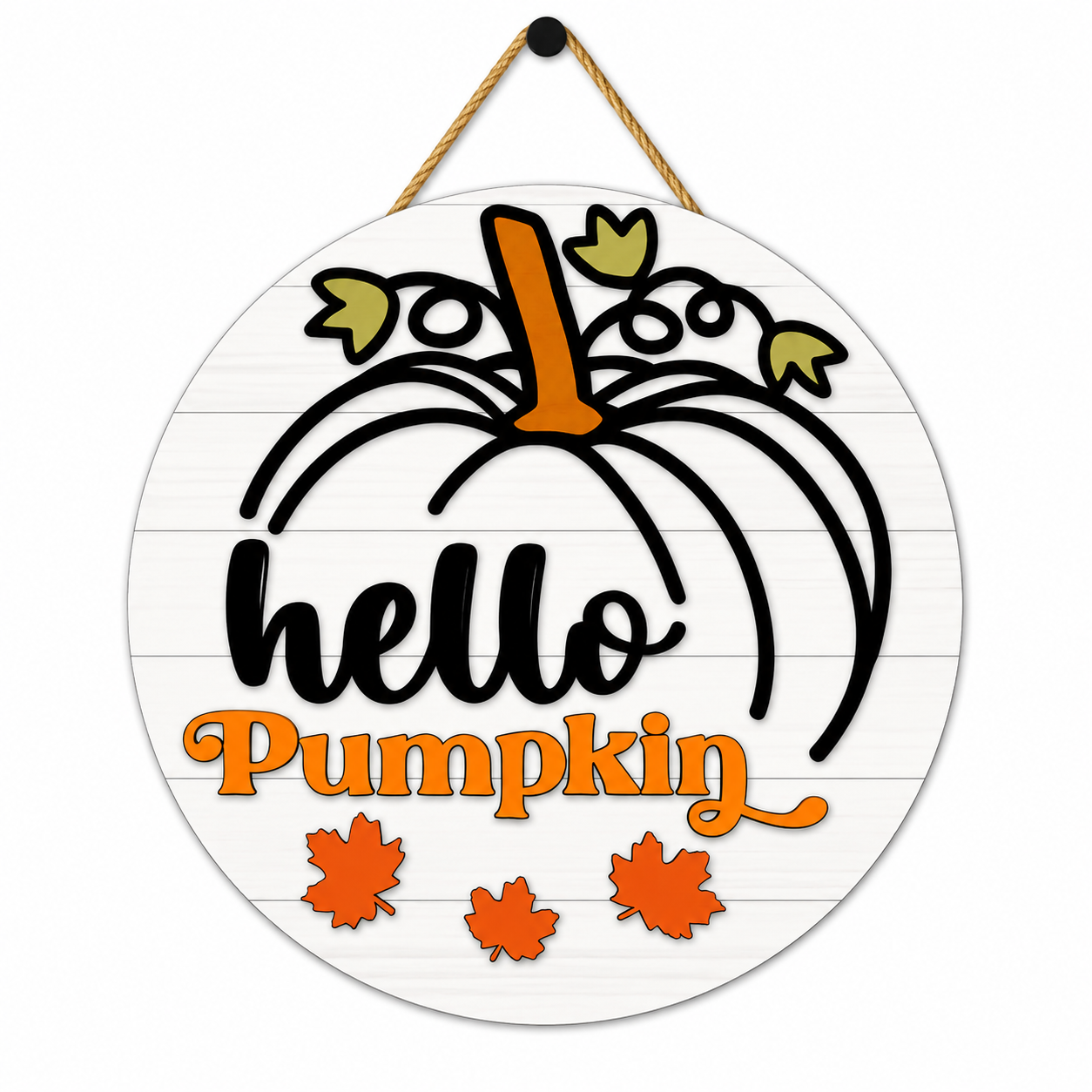 Hello Pumpkin Door Hanger, Fall Home Decor, DIY Sign Party, San Antonio TX