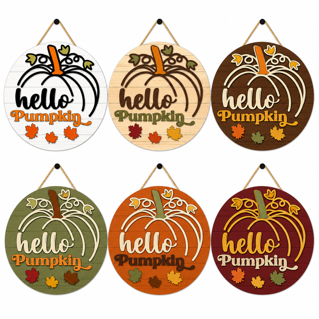Hello Pumpkin Door Hanger DHFL002